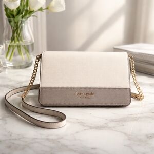 Kate Spade Cream and Gray Crossbody Bag NWOT